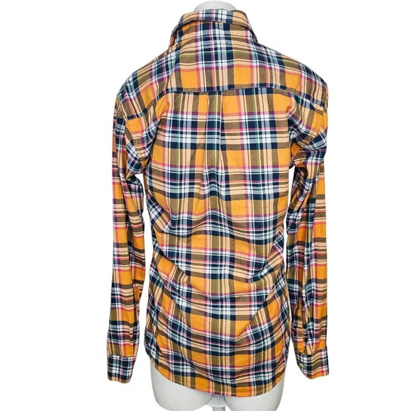 RRL Ralph Lauren  Womens Double RL Plaid Button Down Shirt Size Medium - Picture 2 of 9